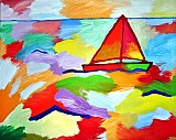 Yacht and Lively sea